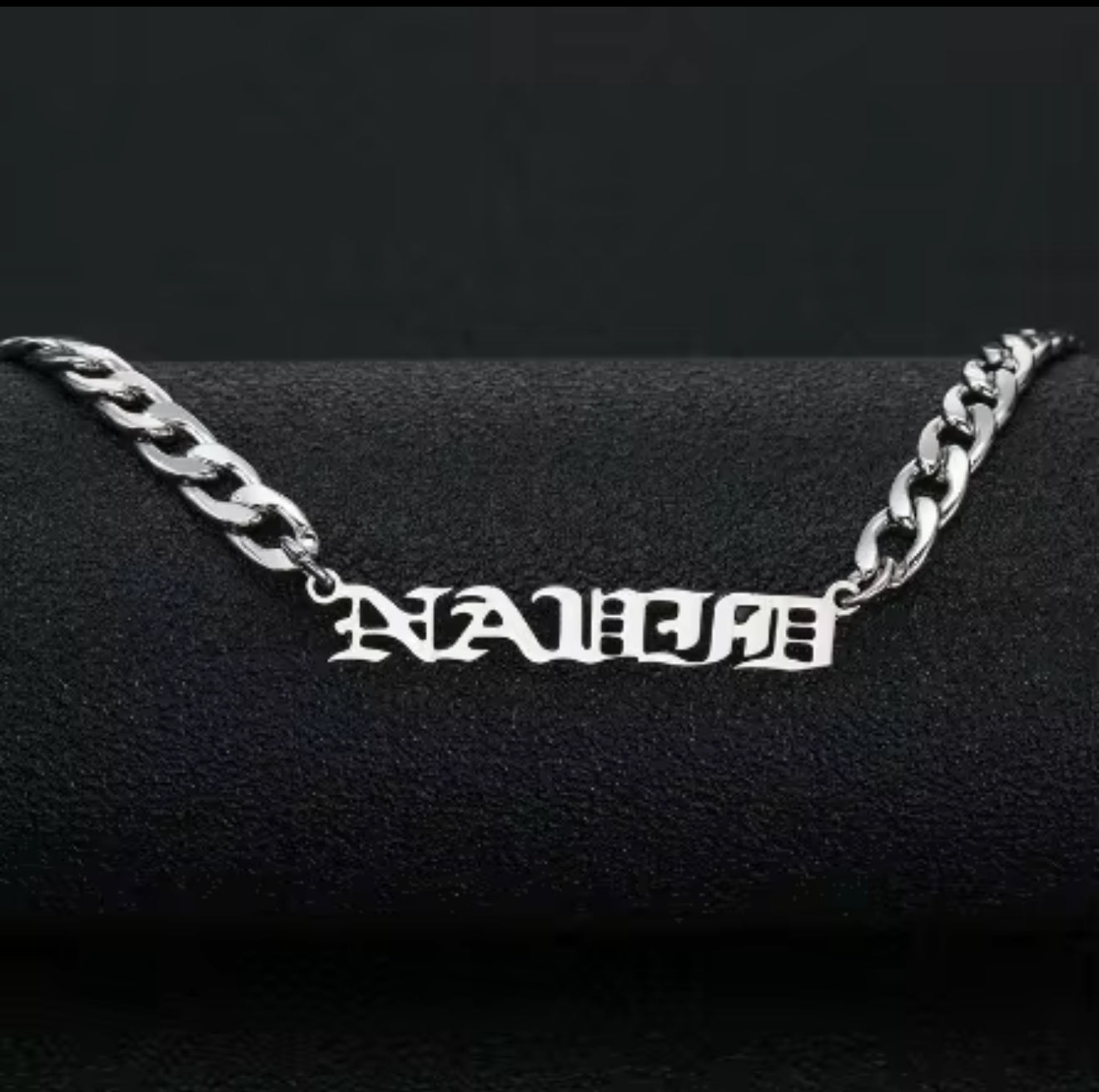 Name Necklace W/ Cuban Chain