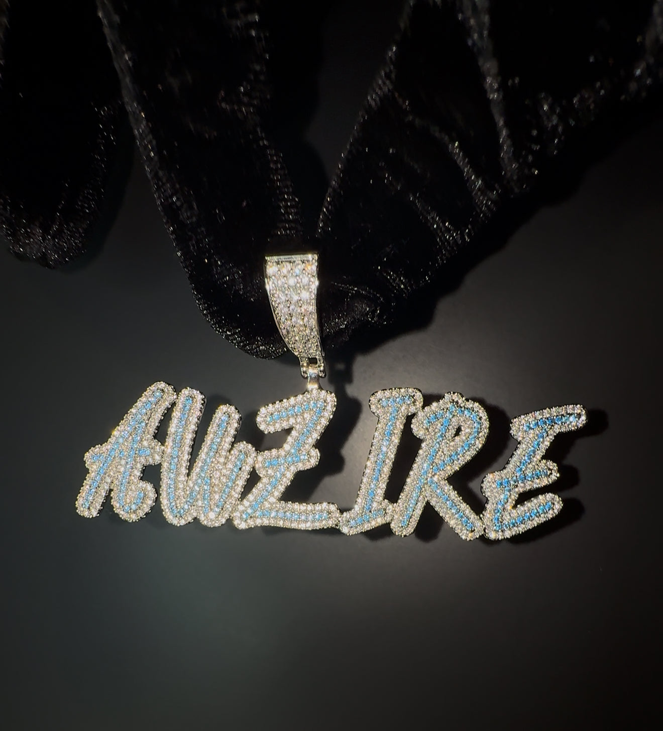 Blue Diamond Double Layered Name Plate