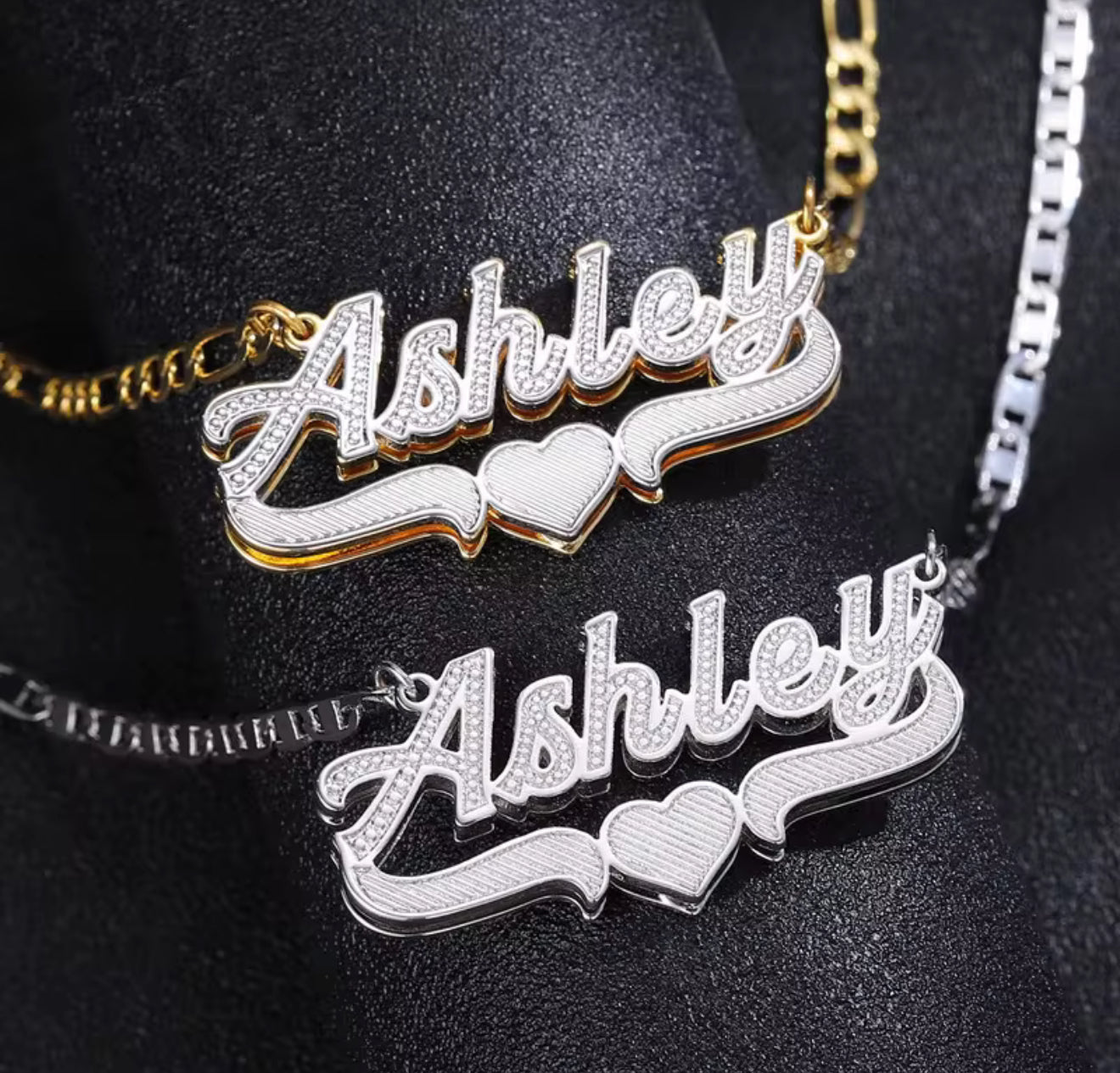 Double Layered Plated Name Neckalce