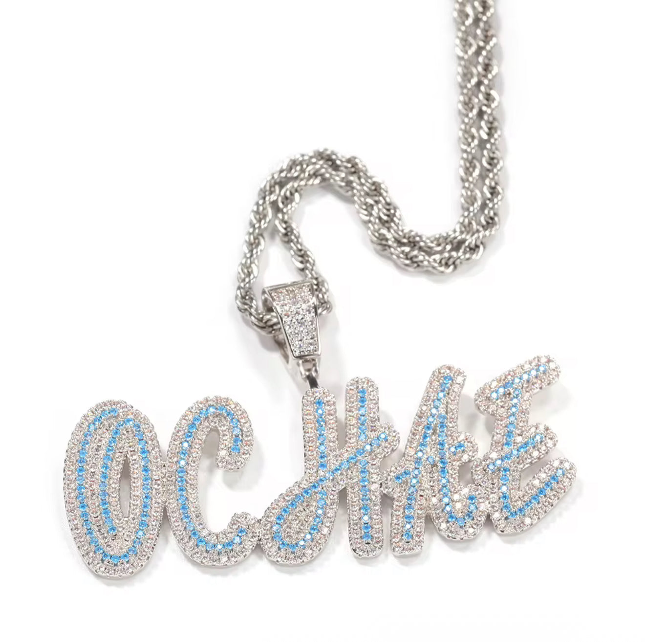 Blue Diamond Double Layered Name Plate