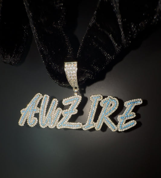 Blue Diamond Double Layered Name Plate