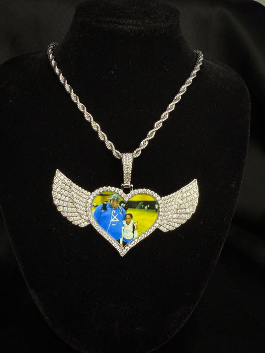 Photo Pendant With Wings