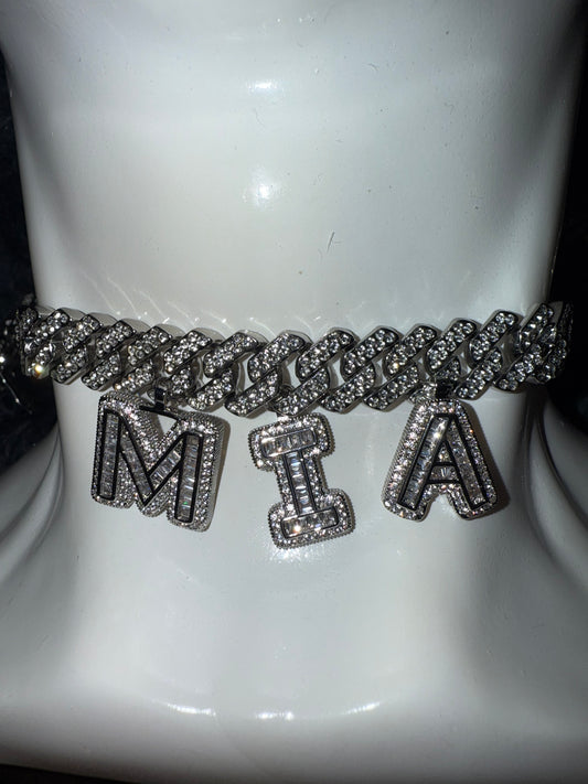 Bling Initial Cuban Chain